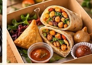 Celebration Box: tikka wraps from the Nirvana kitchen