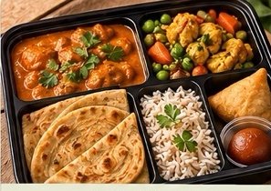 Nirvana Boxed Meal: curry, rice and sides from the Nirvana kitchen